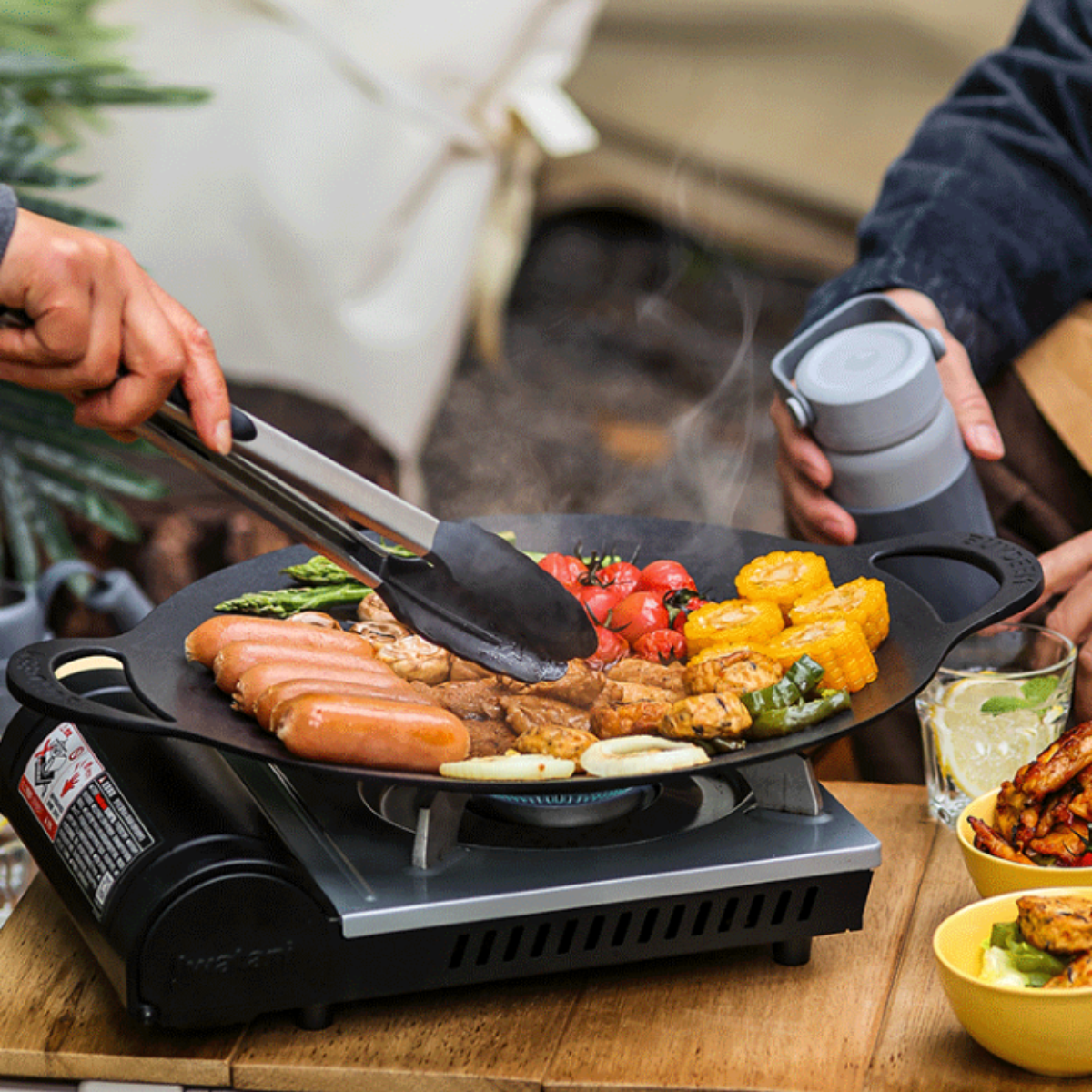 BUYDEEM Grill Pan Nonstick 36cm Round BBQ Griddle Indoor or Outdoor Cooking — image 5