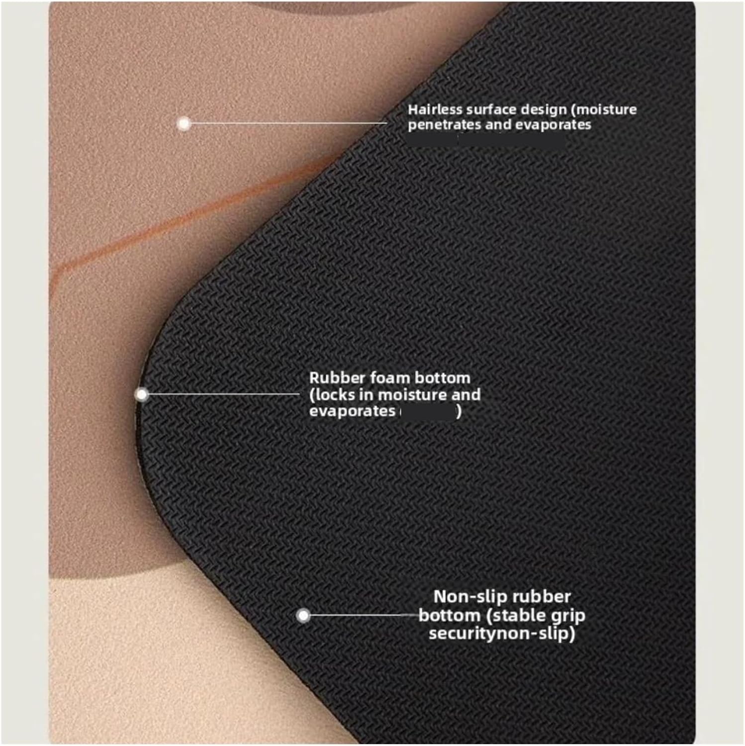Ultra-Absorbent Instant Dry Diatom Mud Bathroom Mat (50 x 80 CM) - Puzzle Decor Anti-Slip Rubber Rug for Kitchen, Entryway & Shower(Grey and Purple) — image 5