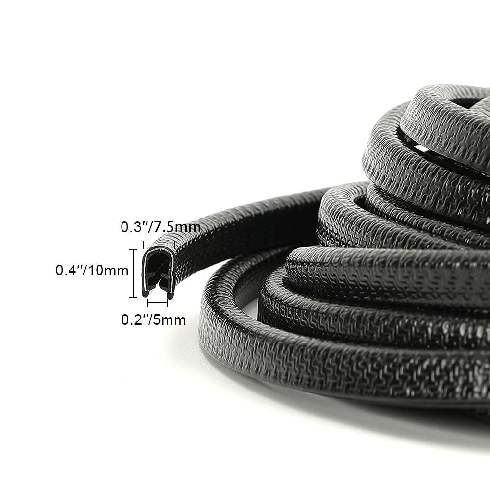 16.4ft No Glue Car Door Edge Guards Black | Reduces parking lot door dings, U-shaped rubber, fits sedans trucks SUVs, fade-resistant, protect against paint — image 5