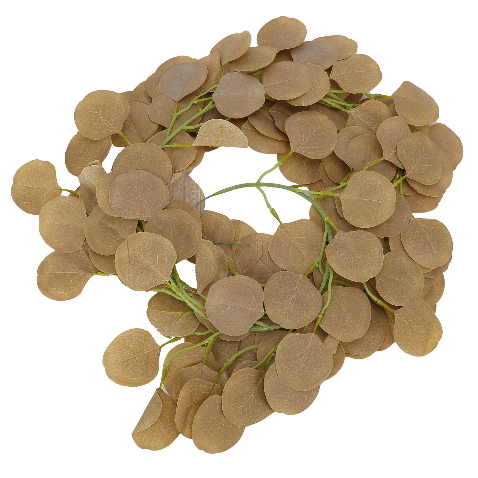 Fake Leaves Fabric Simulated Exquisite Greenery Eucalyptus Garland for Home WeddingYellow โ image 6