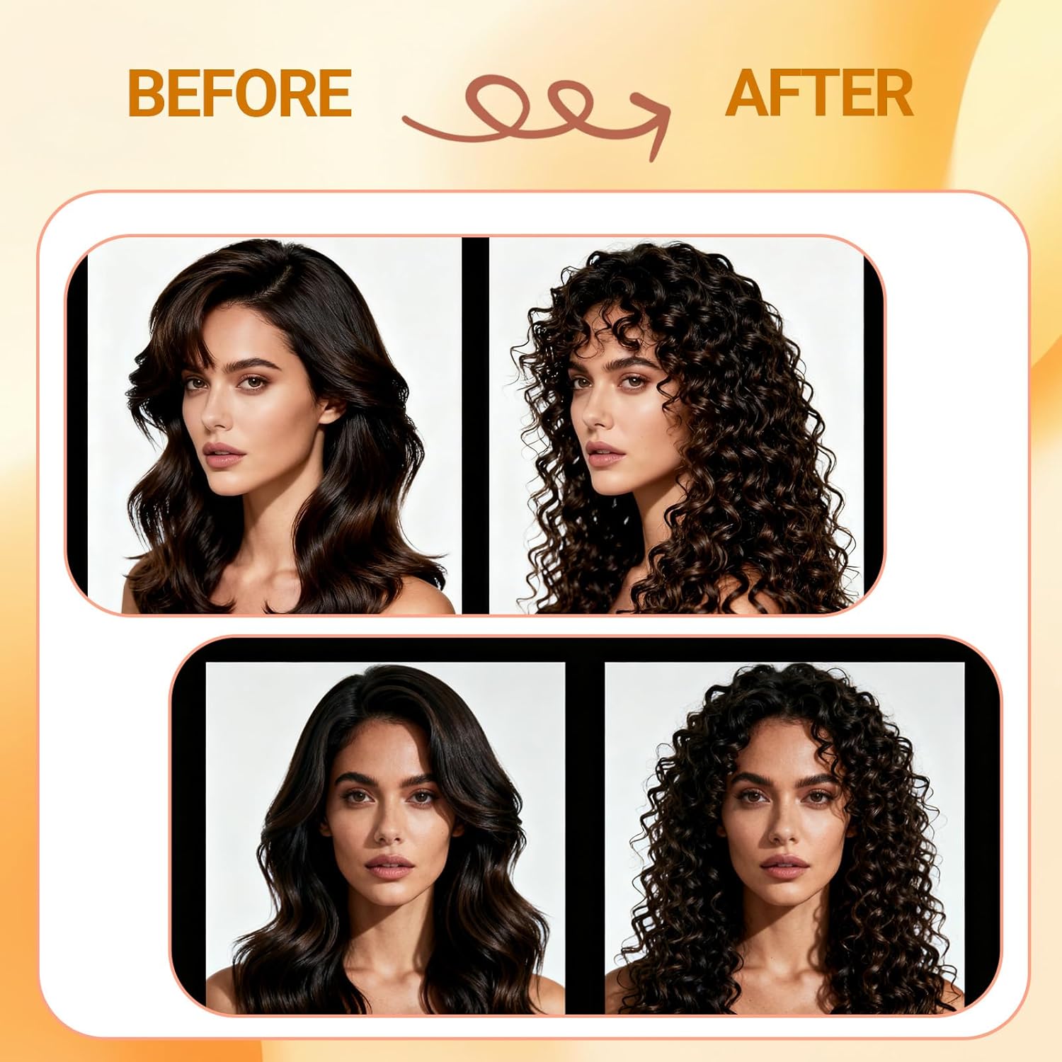 2-Pack Hair Stretcher Lengthening Net for Curly - Prevent Shrinkage Lock Hair Stretcher Looser - Wave Ringlets Hair Styling Tools Black 13in β image 4