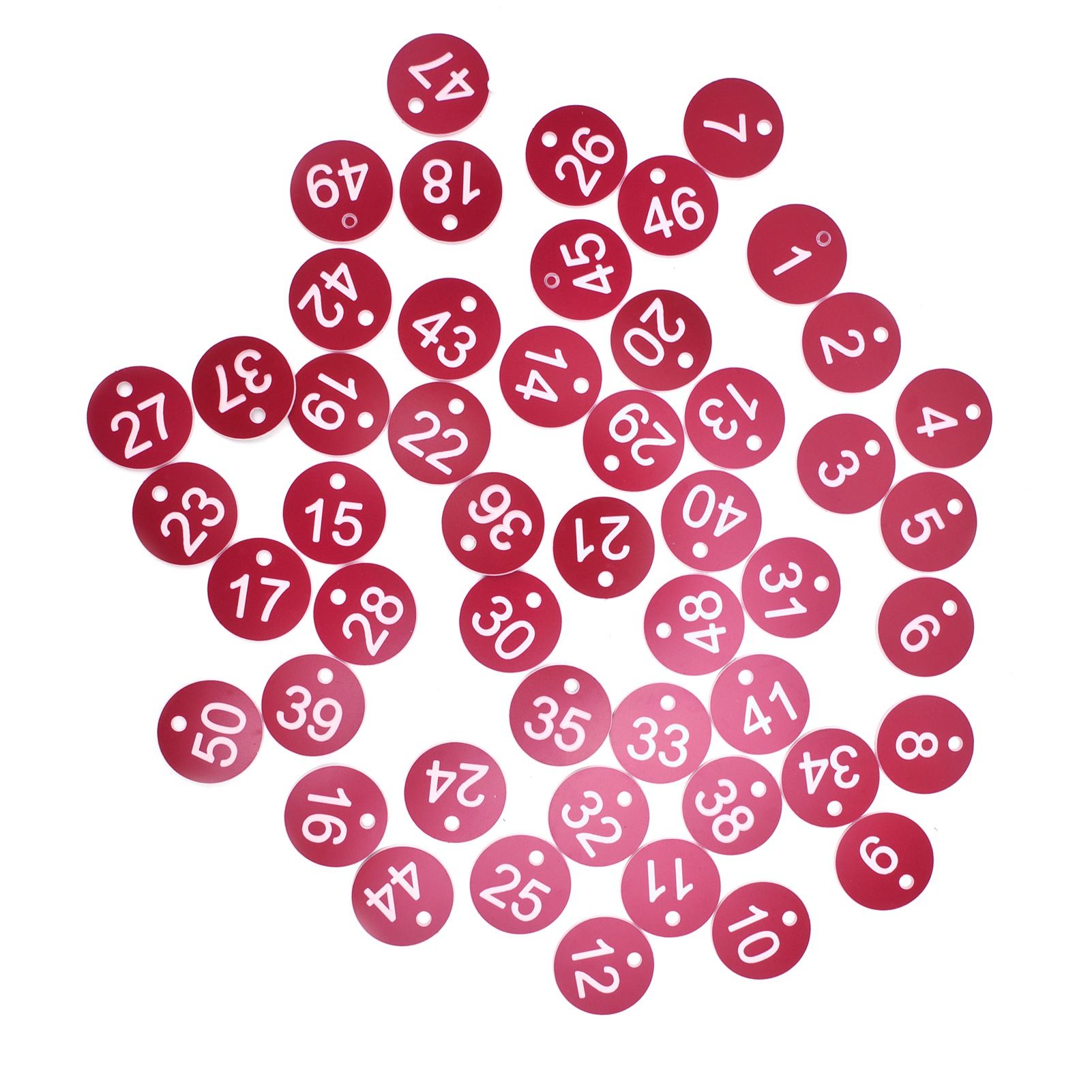 50PCS Numbered Label Numbered Tag for Farm Livestock Beekeeping Husbandry Breeding Supplies1-50 Red — image 2
