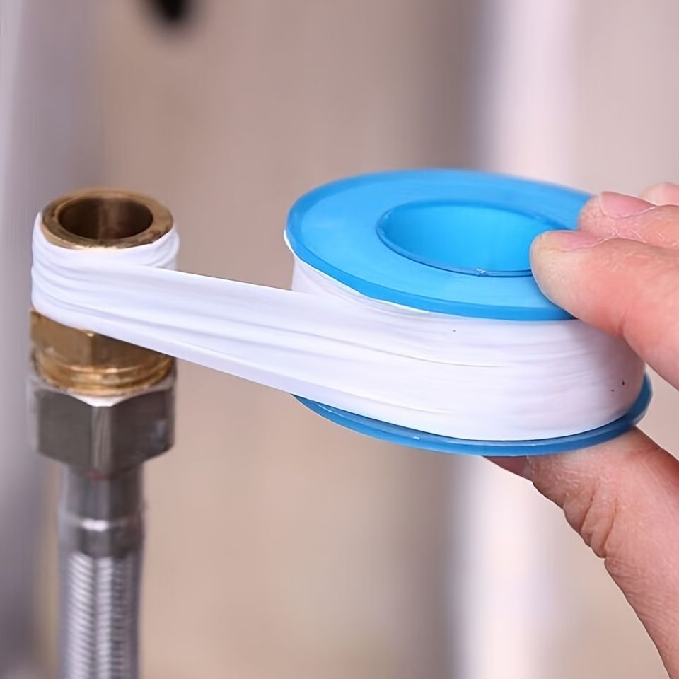White 10pcs Set: Teflon Tape, Sealing Tape, Leak-Proof Sealant Tape, Pipe Thread Sealant for Shower Head and Kitchen Sink Installation 10 pieces white — image 3