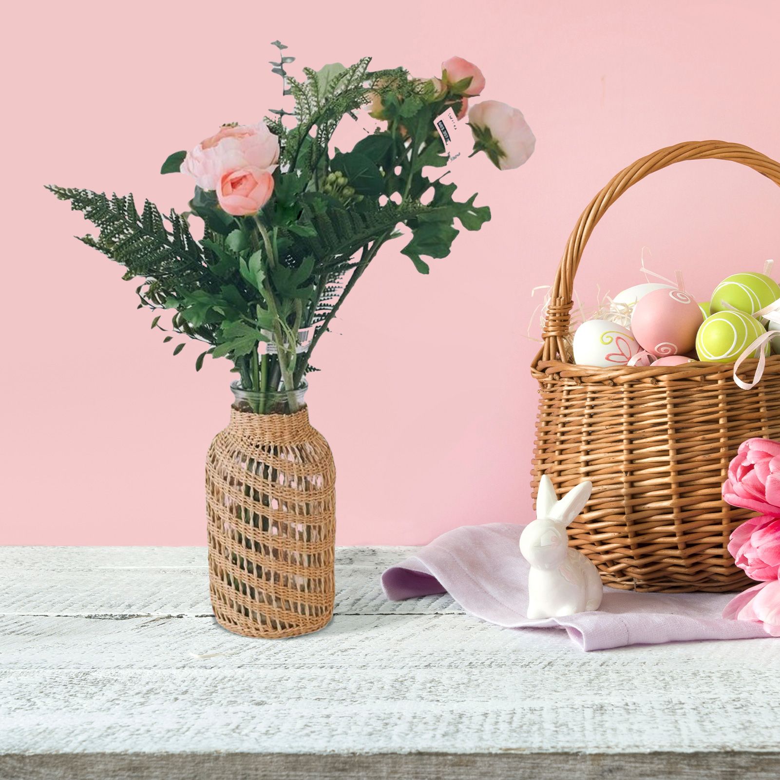 Weaving Vases Rattan Weaving Vases Living Room Home Decoration — image 6