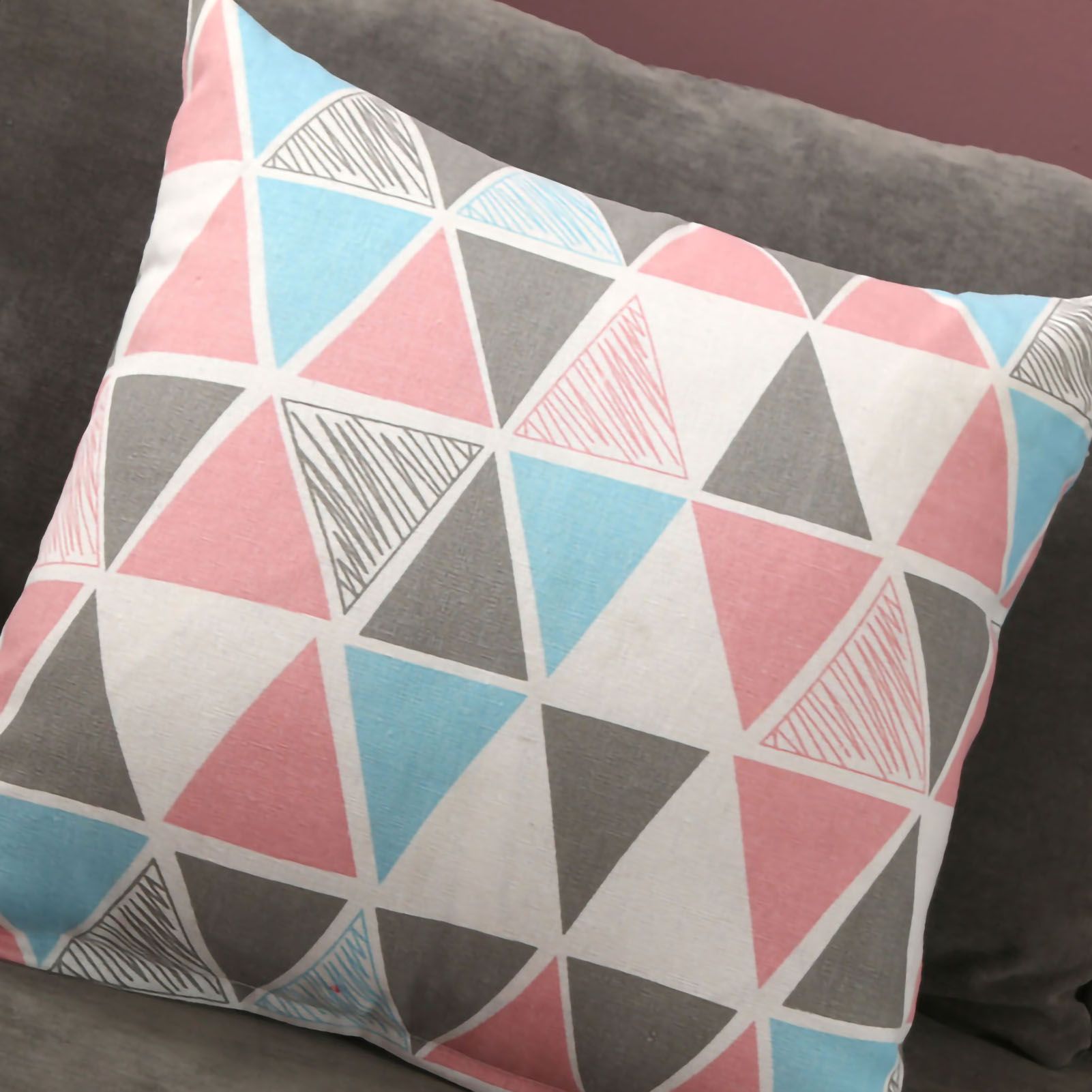Home Pillow Case Sofa Cushion Accessories Linen Nordic Style Daily Use Home Textiles Colorful Triangle 45x45 โ image 5