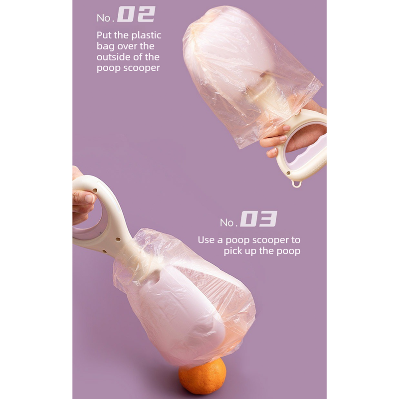 Portable Dog Poop Pickup Tool for Outdoor Walks-purple — image 3