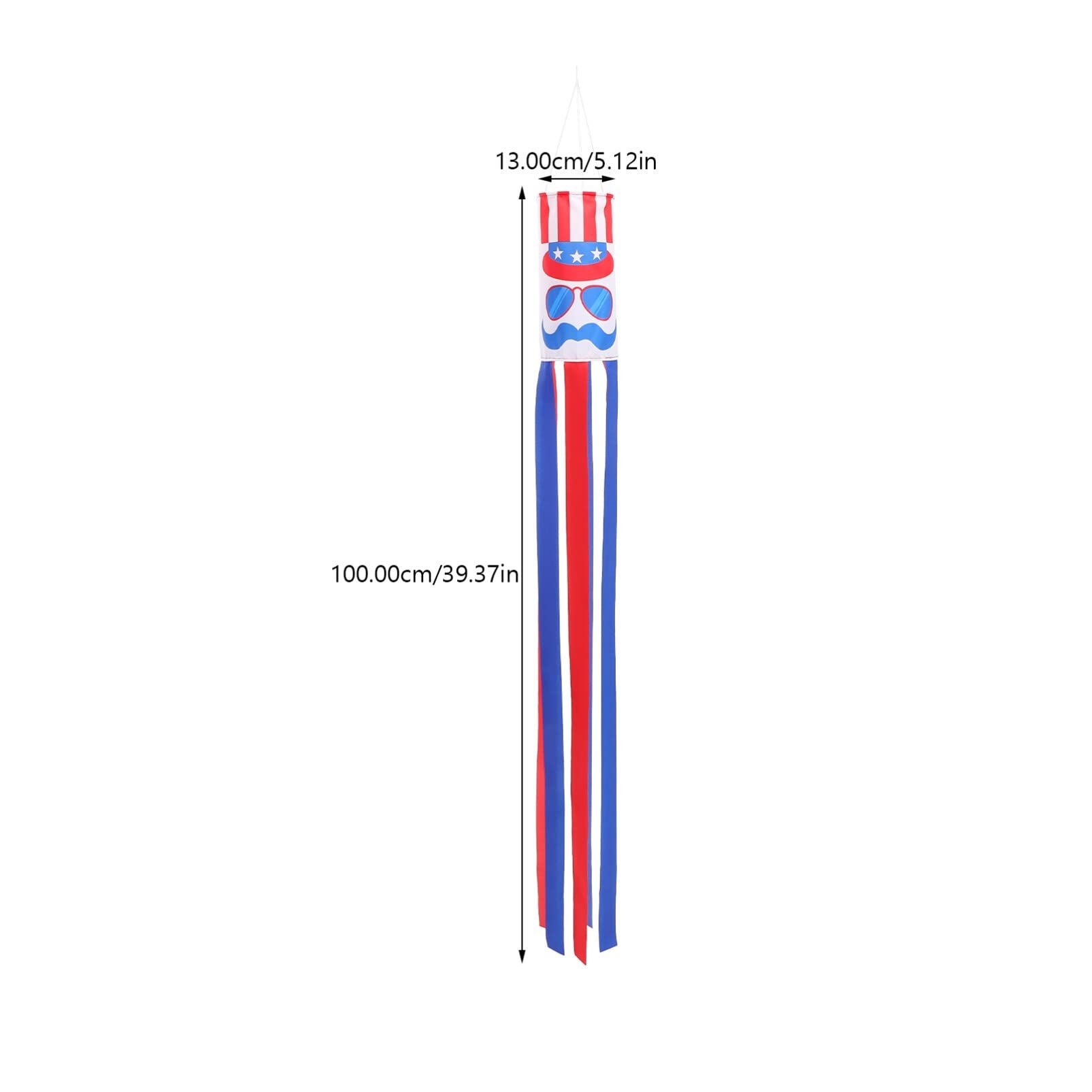 40 Inch American Flag Windsocks Hanging Decorations for 4th Of July Patriotic Party Memorial Day Veterans Day Decor โ image 2