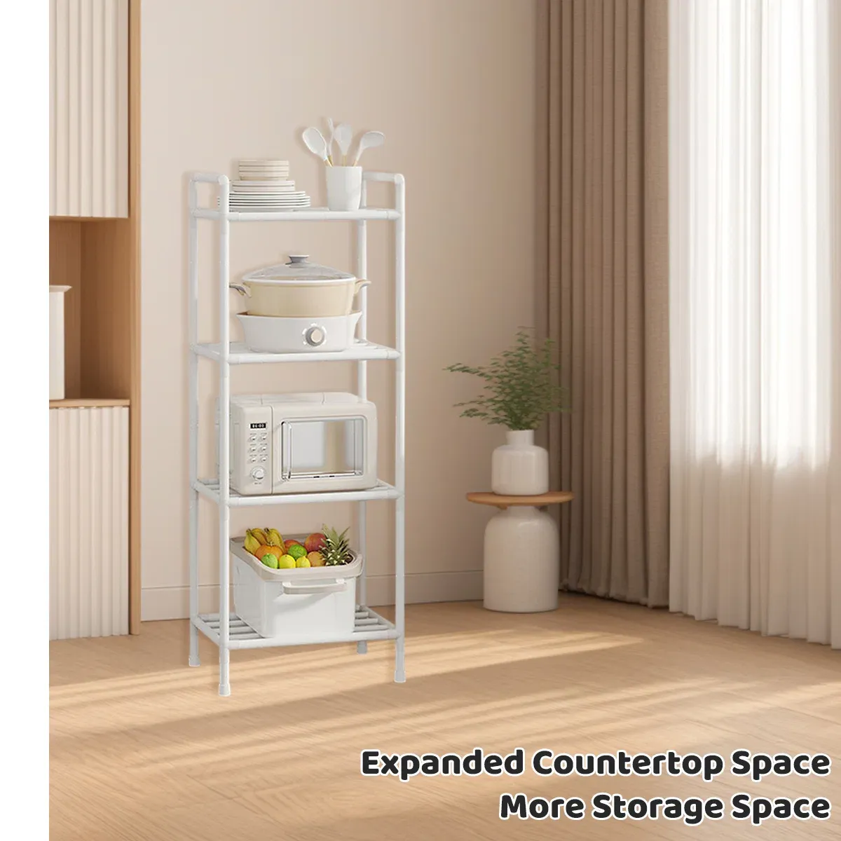 Multi-Layer Kitchen Storage Rack with Adjustable Feet and 38cm Layers โ image 5