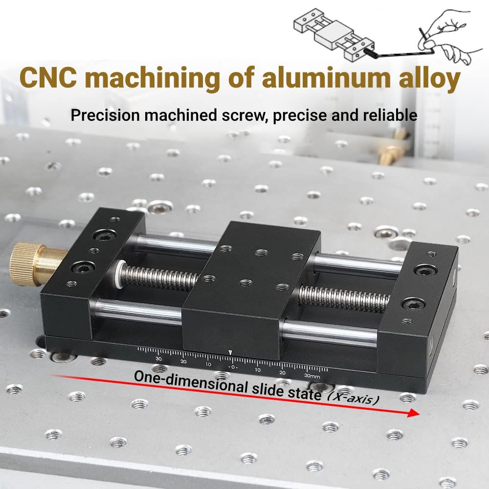 Linear Stage Actuator Aluminium Alloy Sliding Table Linear Actuator with Base Manual Linear Rail Guide for Mechanical Engineering โ image 2