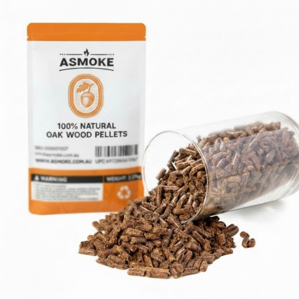 ASMOKE 100% Natural Oak Wood BBQ Pellets (2.27kg) - High Heat Hardwood for Brisket & Pizza Ovens — image 2