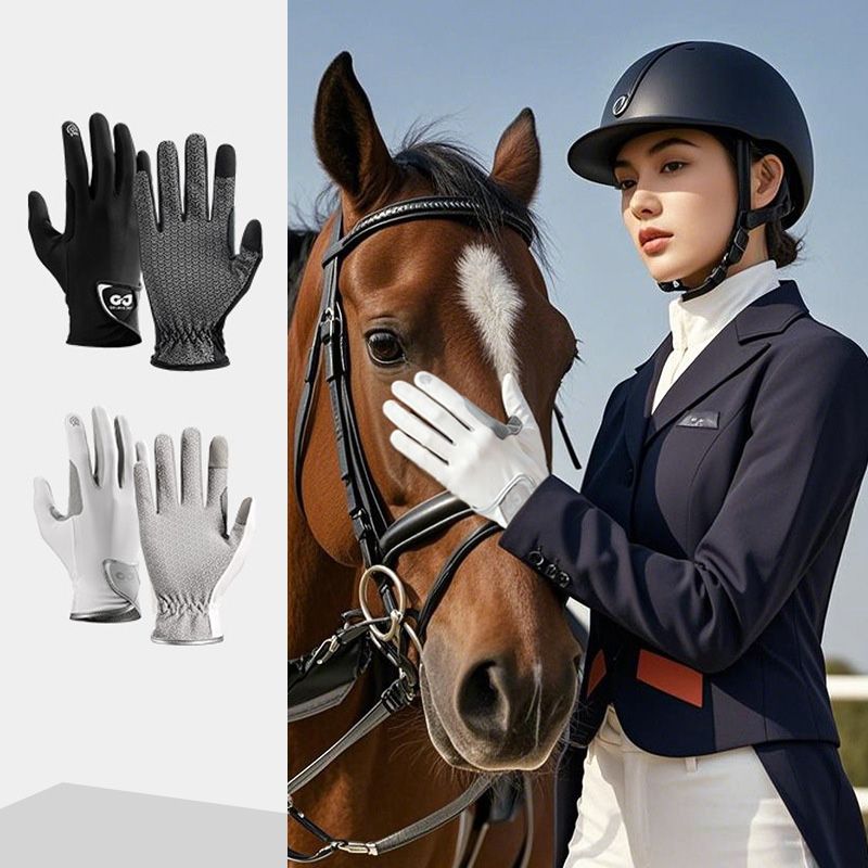 Equestrian Riding Gloves, Full-Palm Silicone Anti-Slip & Durable Touchscreen Model, Ice-Silk Cooling, Breathable, and UV-Protective, Suitable for Outdoor โ image 3