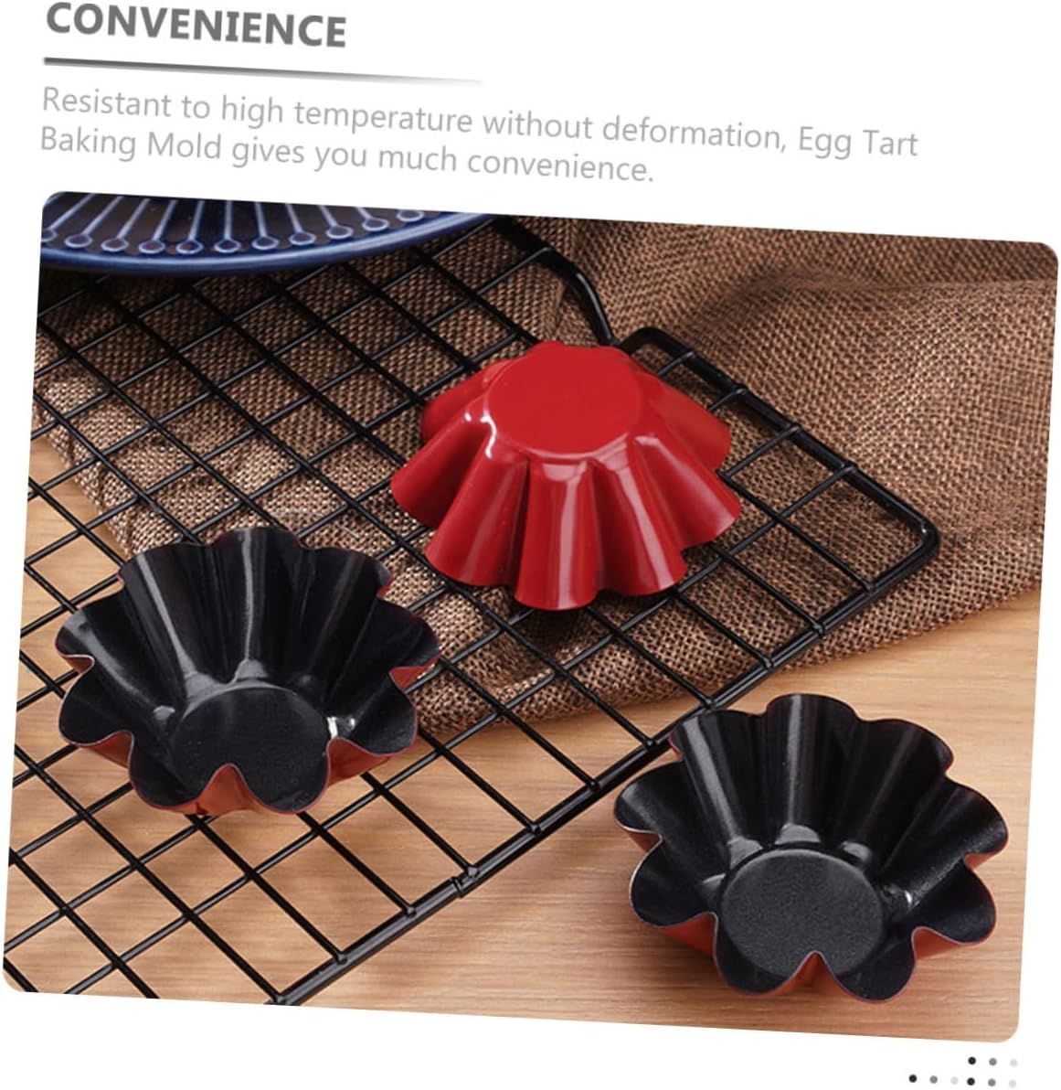 3pcs Egg Tart Mold Baking Pan Pudding Making Supply Convenient Egg Tart Mold Multi-function Tart Mold Pudding Accessory Pudding Mold Cake — image 4