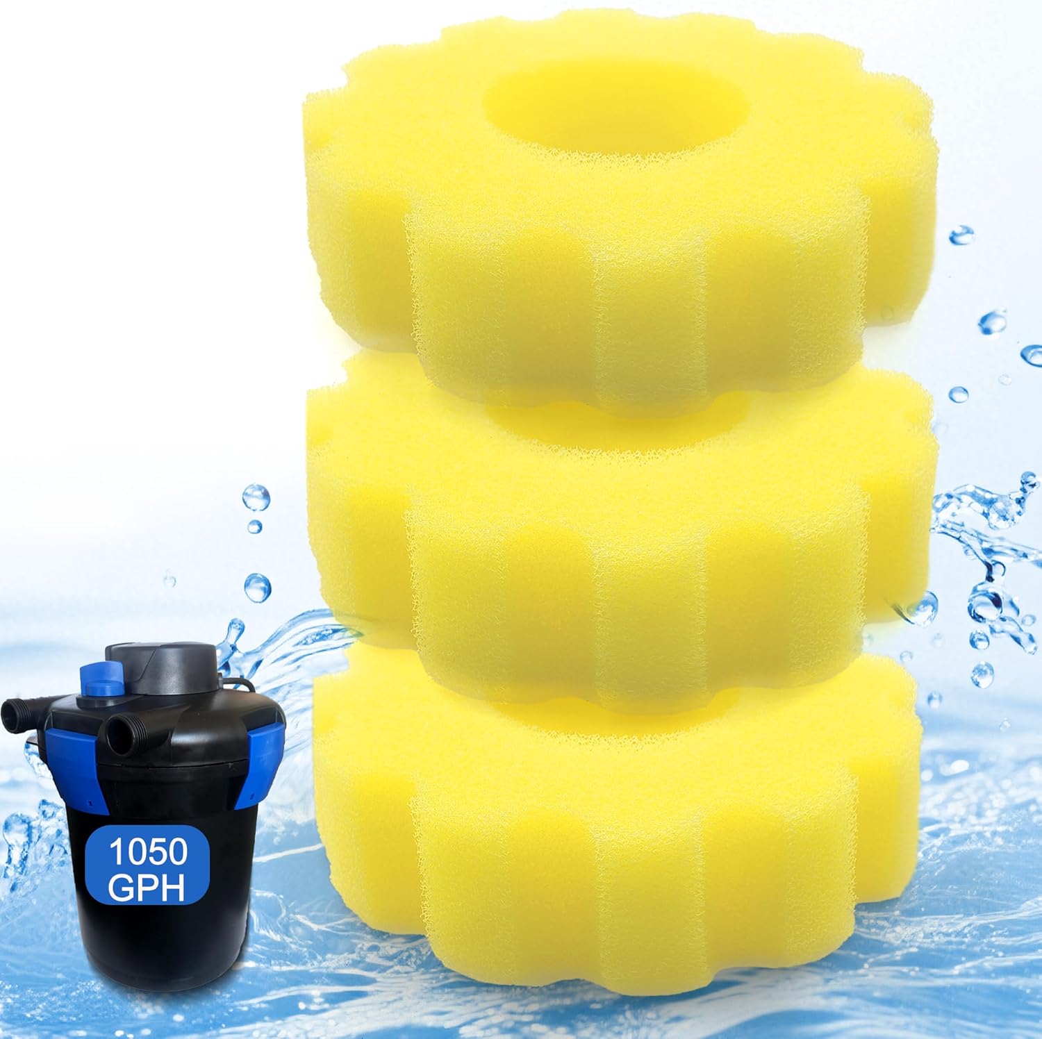 Sponge Filter Media Pad For Vivohome 1050 GPH Grech Pond Bio Pressure Filter Foam Koi Fish, Sponge for Vivogrow 1050 GPH Pressurized Biological Pond