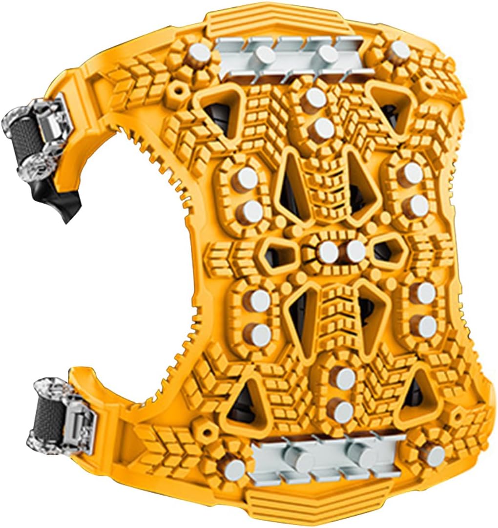 Snow Chain - Anti-Slip for Car Tires | Snow Chains - Steel Plate Snow Chains for Cars - Universal Type - Includes Mounting Tools, Storage Bag, and Gloves — image 2