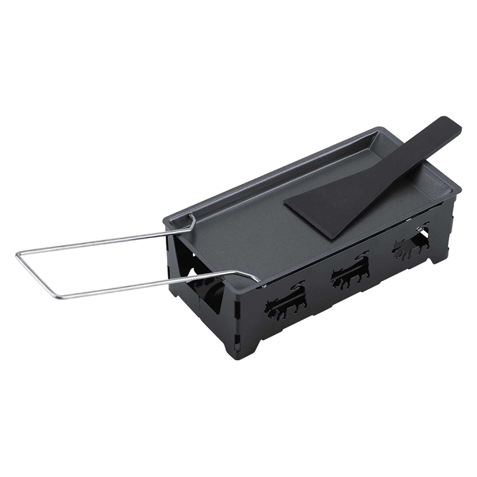 Portable NOn Stick Cheese Raclette Rotaster Baking Tray Stove Set Home Kitchen Grilling Tool — image 2