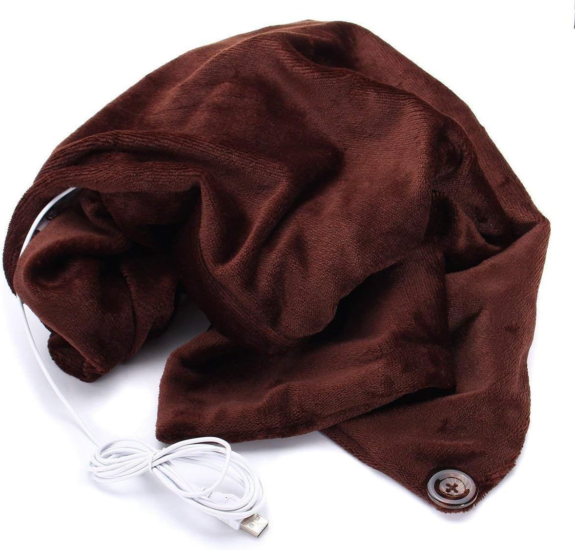USB Heated Warm Fleece Shawl & Wrap Intelligent Electric Heating Blanket for Home， keep shoulders warm and cozy（Coffee） — image 3