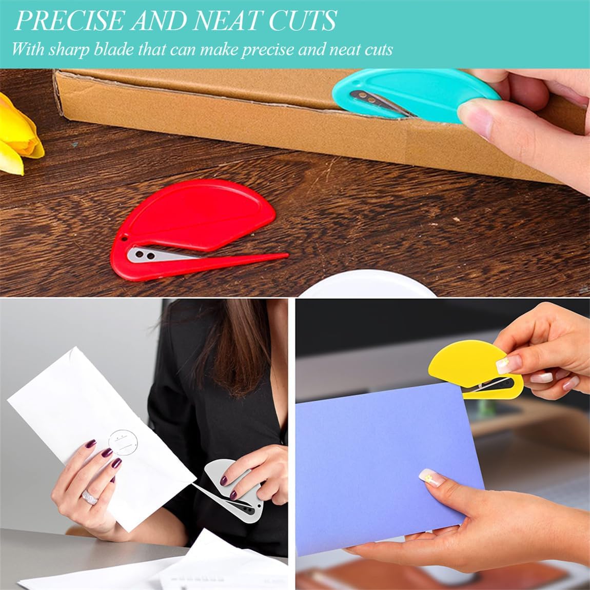 Knotting Comb 6Pcs Pet Hair Remover Knot Combs Letter Opener Mail Envelope Wrapping Paper Cutter with Safe Plastic Handle for Cats Dogs Letters โ image 4