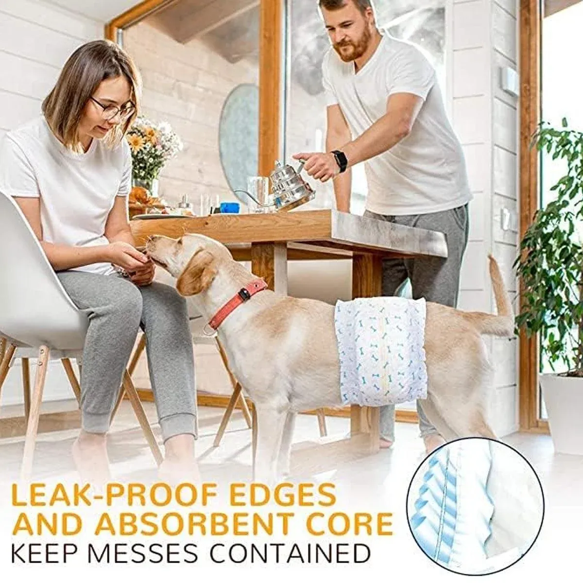 Male Dog Diapers Physiological Pants for Dogs Leakproof Diaper Pants Male Pets - XS-14PCS — image 6