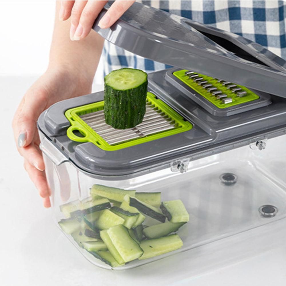 22-in-1 Vegetable Fruit Chopper Cutter Multifunctional Veggie Dicer Slicer with 13 Blades for Kitchen — image 5