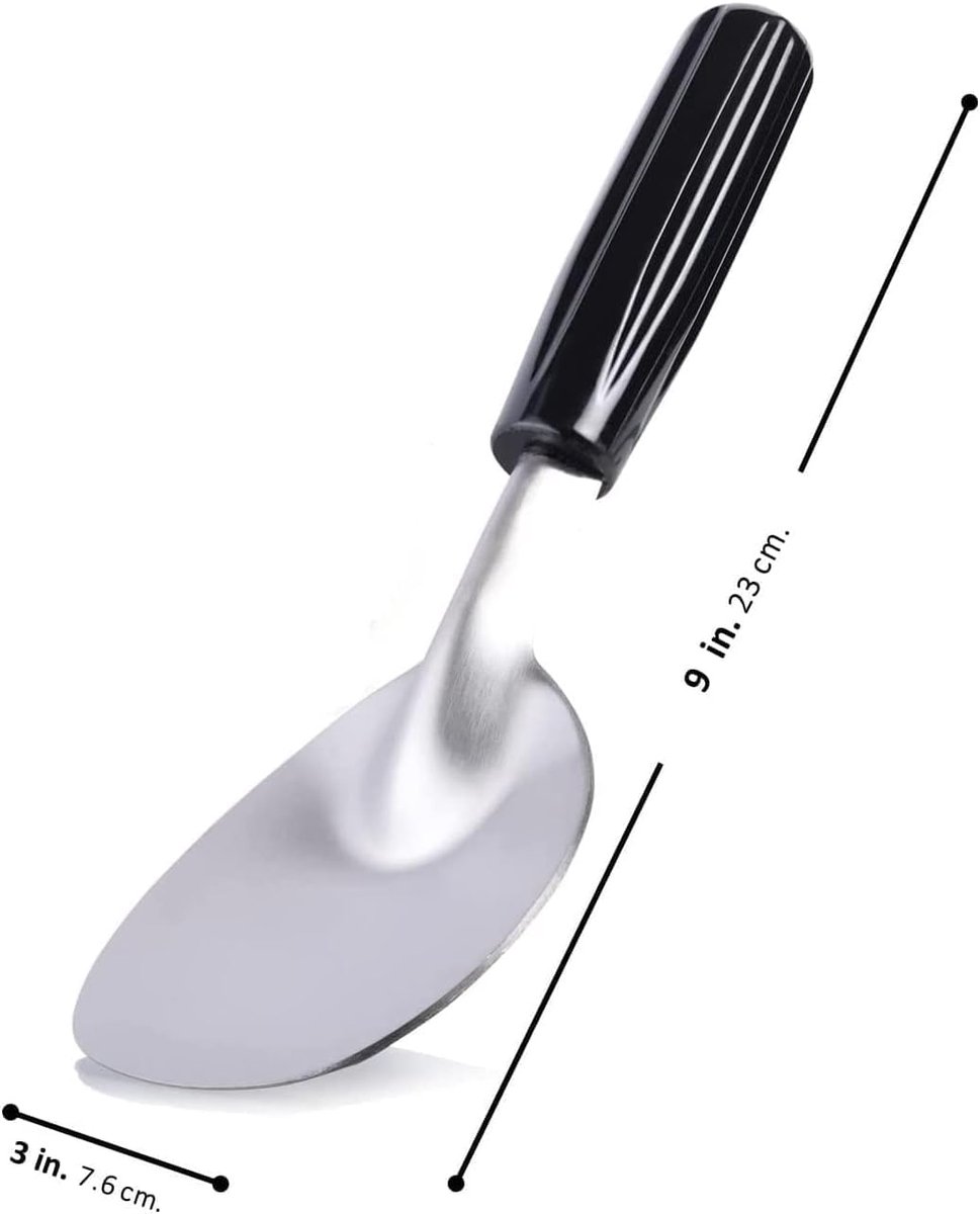 Robust ice cream scoop with non-slip handle - stainless steel ice cream scoop - perfect for scooping and serving hard frozen desserts — image 5
