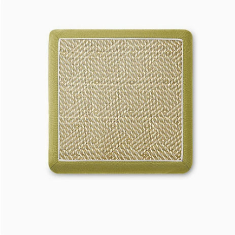 Square bar stool cushion with ties, breathable and non-slip square chair pad, 28 × 3.5 cm memory foam children's stool cushion (Green Mood (Rattan — image 5