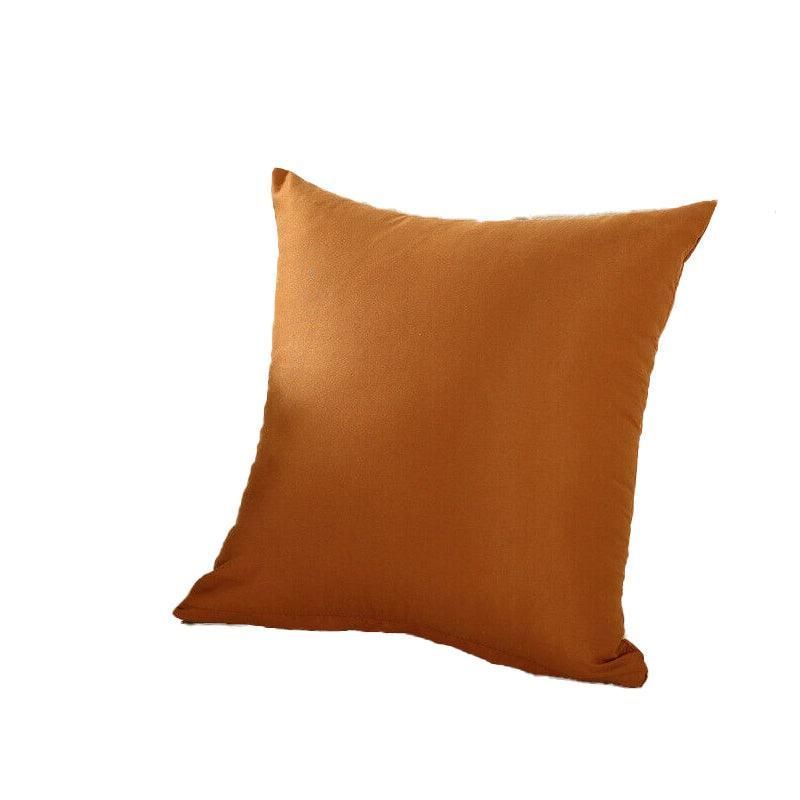 40 × 40cm Multicoloured Plain Solid Colour Cushion Cover Covers Decorative Pillow Case - Light Coffee
