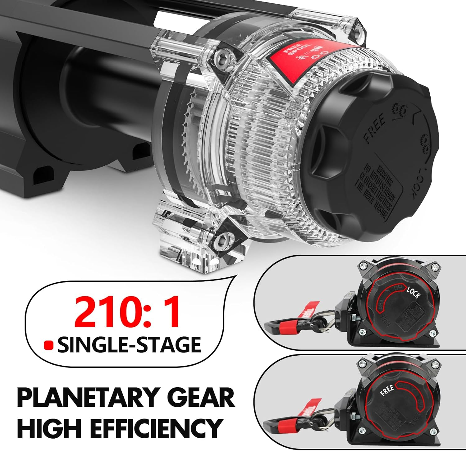 X-BULL 6000lbs Electric Winch 12V Synthetic Rope Towing Trailer ATV UTV BOAT Upgraded version โ image 5