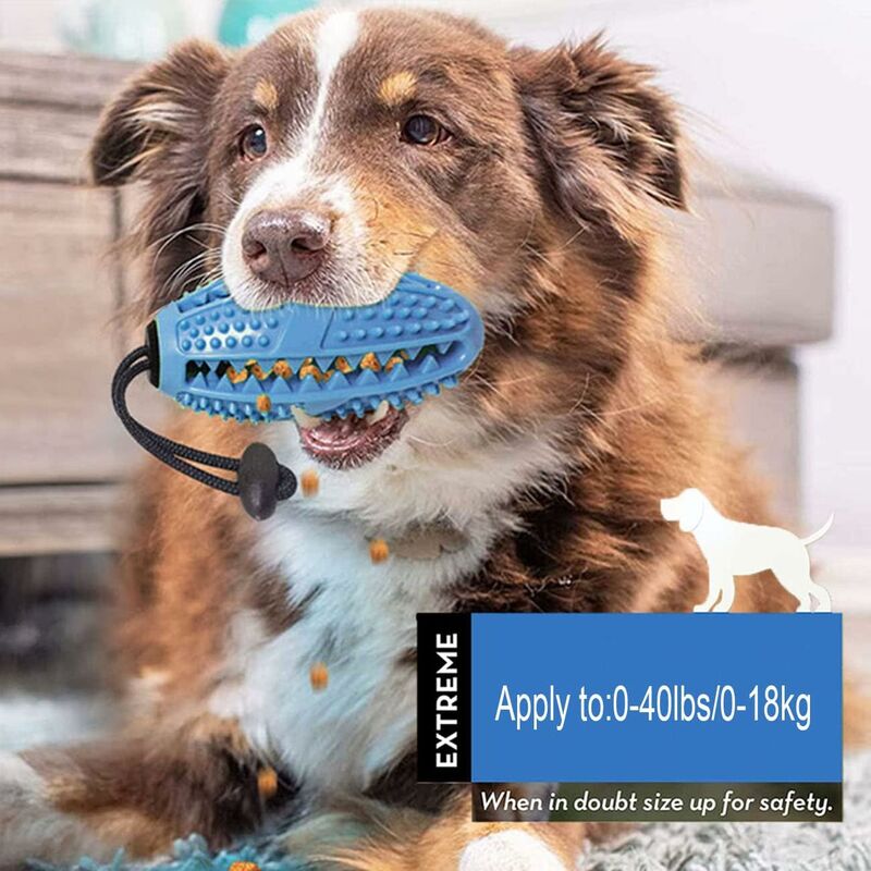 Dog Chew Toy, Educational Dog Toy, Heavy Duty Rubber, Blue - Biting, Chasing And Fetching Toy - For Medium Dogs And — image 4