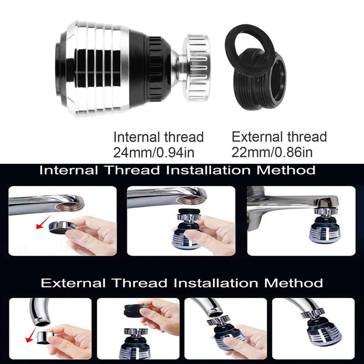360 Degree Swivel Faucet Aerator Deluxe Water Saving Faucet Sprayer Water Saving Bubbler Pressurized Faucet Filter Kitchen Accessories — image 2