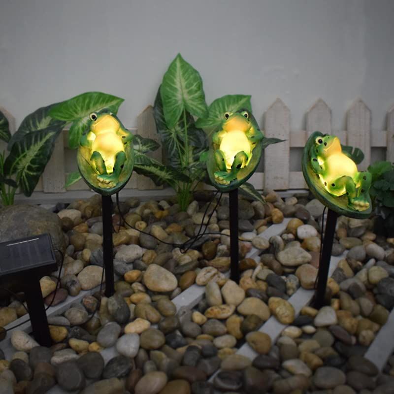 Solar Frog Outdoor Garden Light, Outdoor Path Solar Powered Frog Stake Lights for Walkway Yard Lawn Landscape Lighting - Frog — image 4