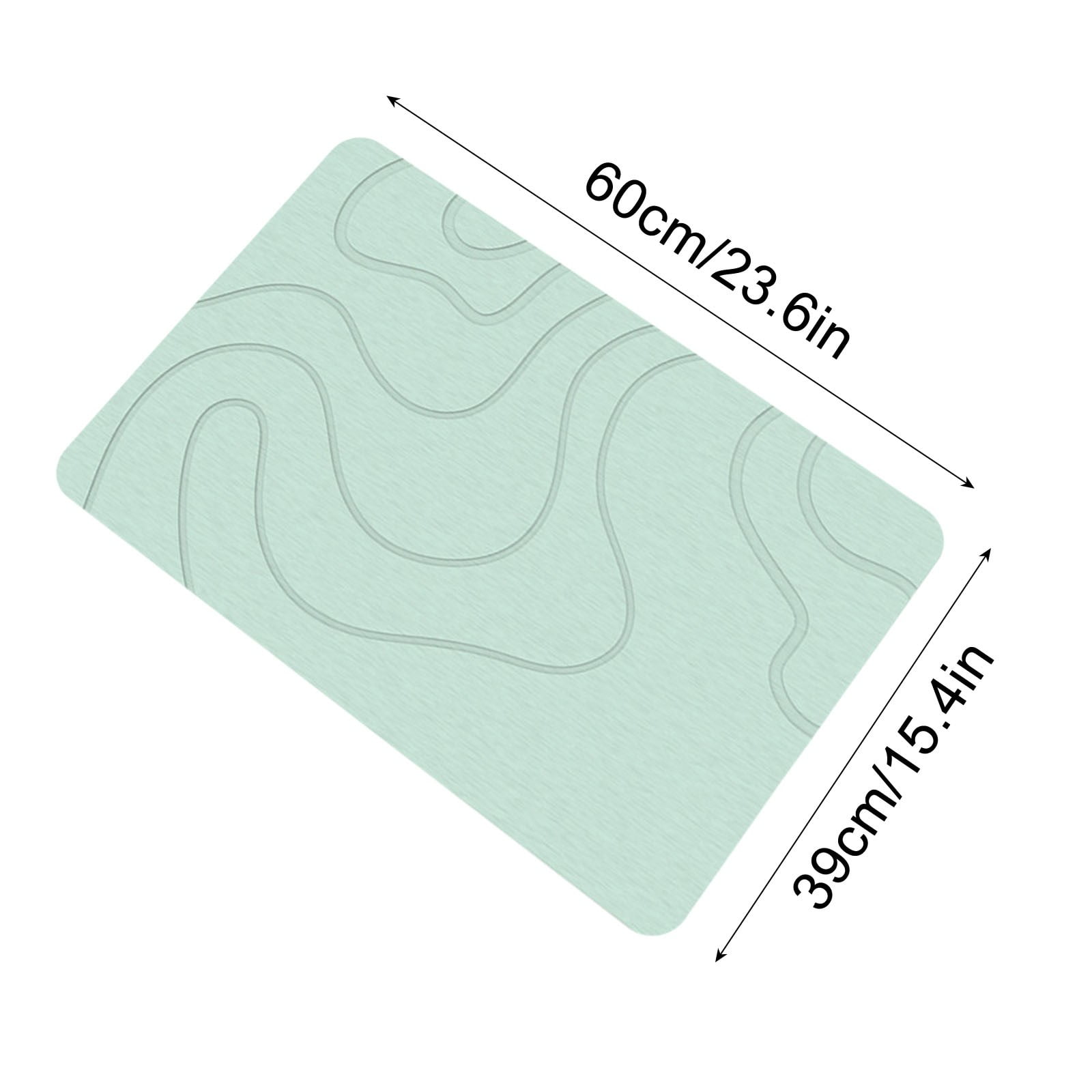 Stone Bath Mat, 16 × 24" Quick Drying Diatomaceous Earth Bath Mat Super Absorbent Non Slip Stone Bath Mats Washable Rug for Bathroom Floor Kitchen Shower, Dark — image 3