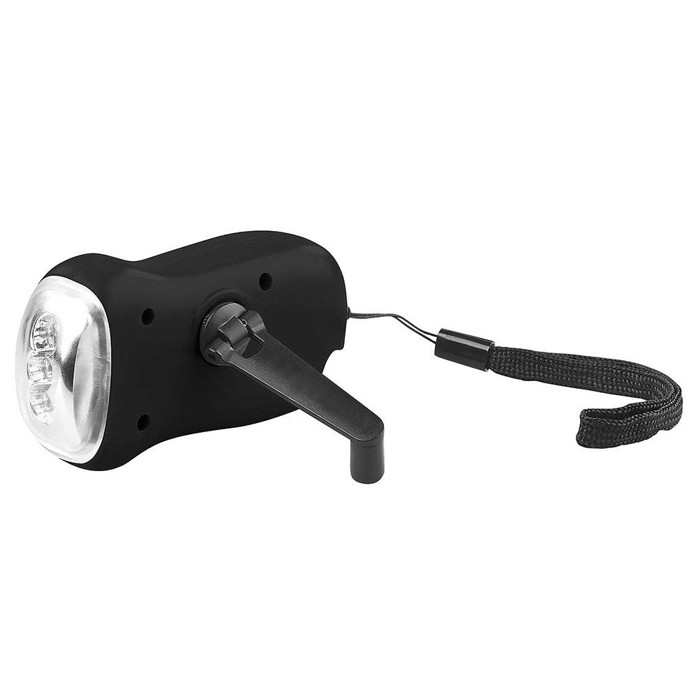 Hand Crank Dynamo Solar, LED Powered Flashlight Emergency Eco Rechargeable Torch Wind Up Torch for Camping Hiking Traveling