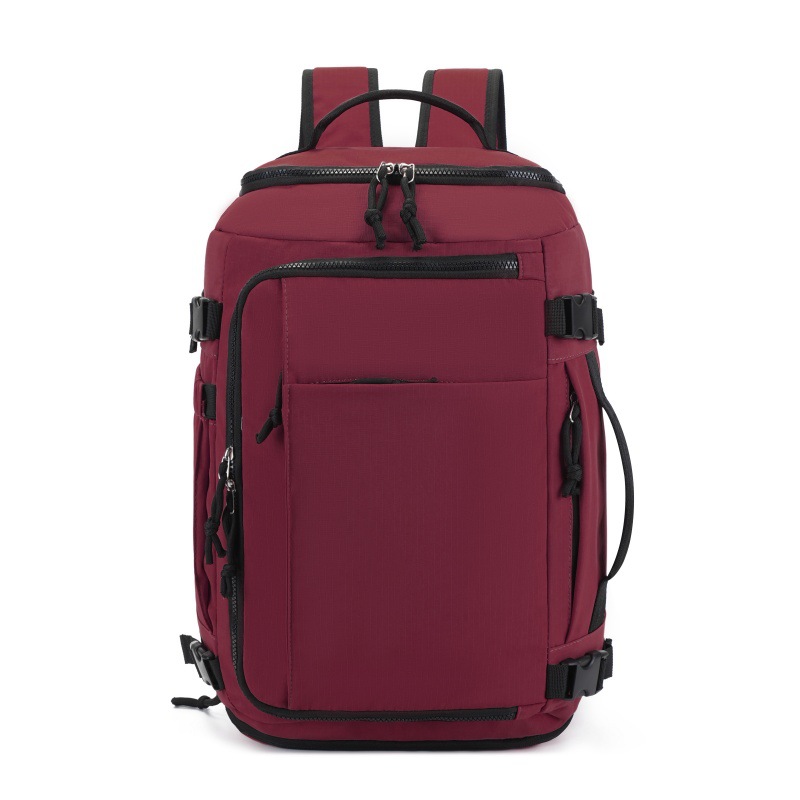 Dark Red Stylish & Spacious Backpack โ Lightweight, Expandable Travel & Daily Use Rucksack (31ร20ร43cm)