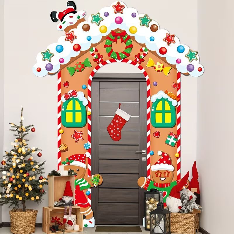 Christmas Decoration 2D Flat Banner Merry Christmas Archway Front Porch Decor - 04 - Size 180-200CM โ image 3