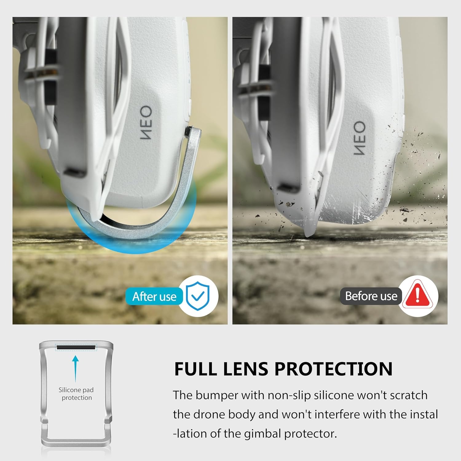 STARTRC Gimbal Bumper Guard for DJI Neo Accessories, Aluminum Alloy Anti-Collision Protection Guard Bar for DJI Neo Drone Camera — image 2
