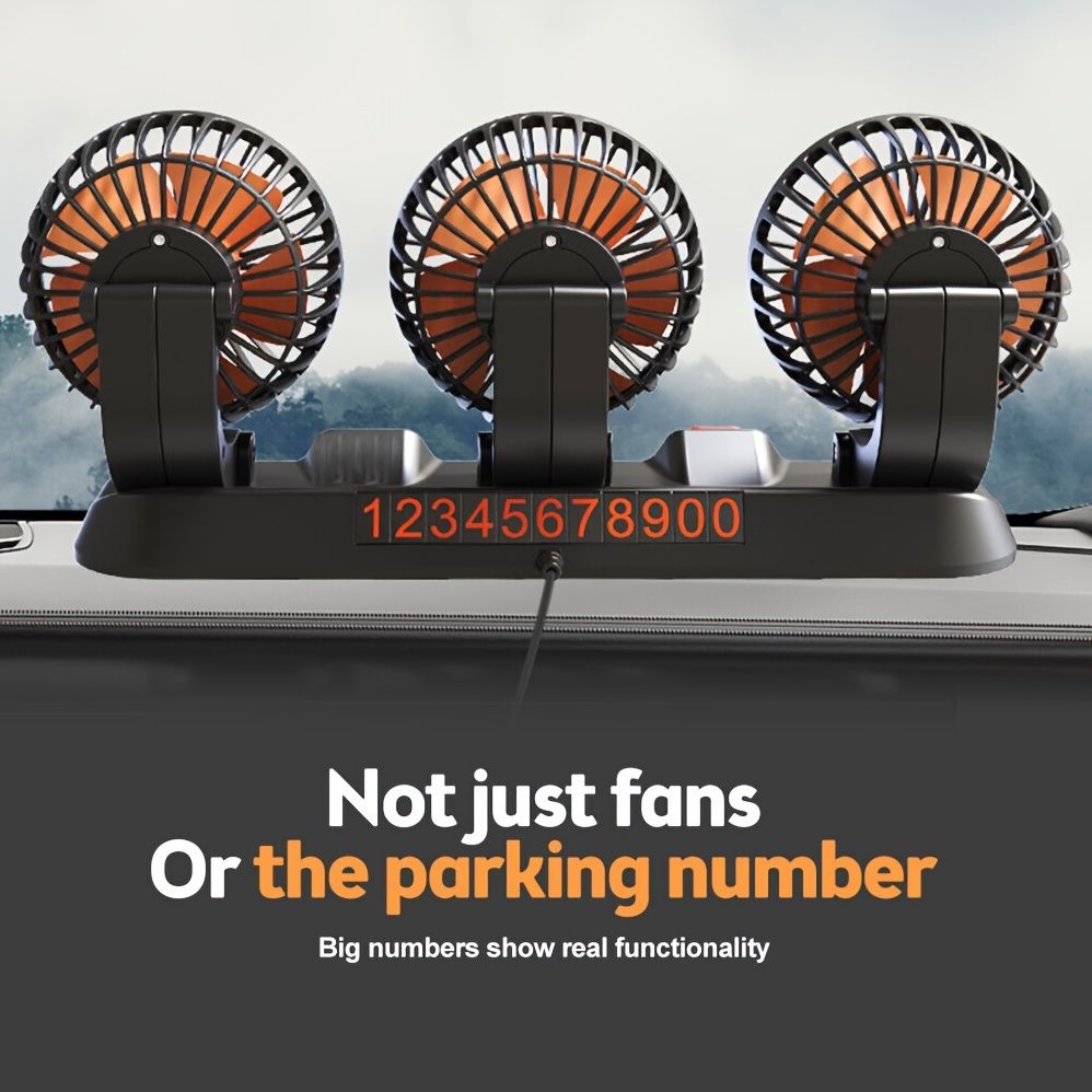 3-Head Car Circulating Fan with Multi-Directional Airflow โ image 5