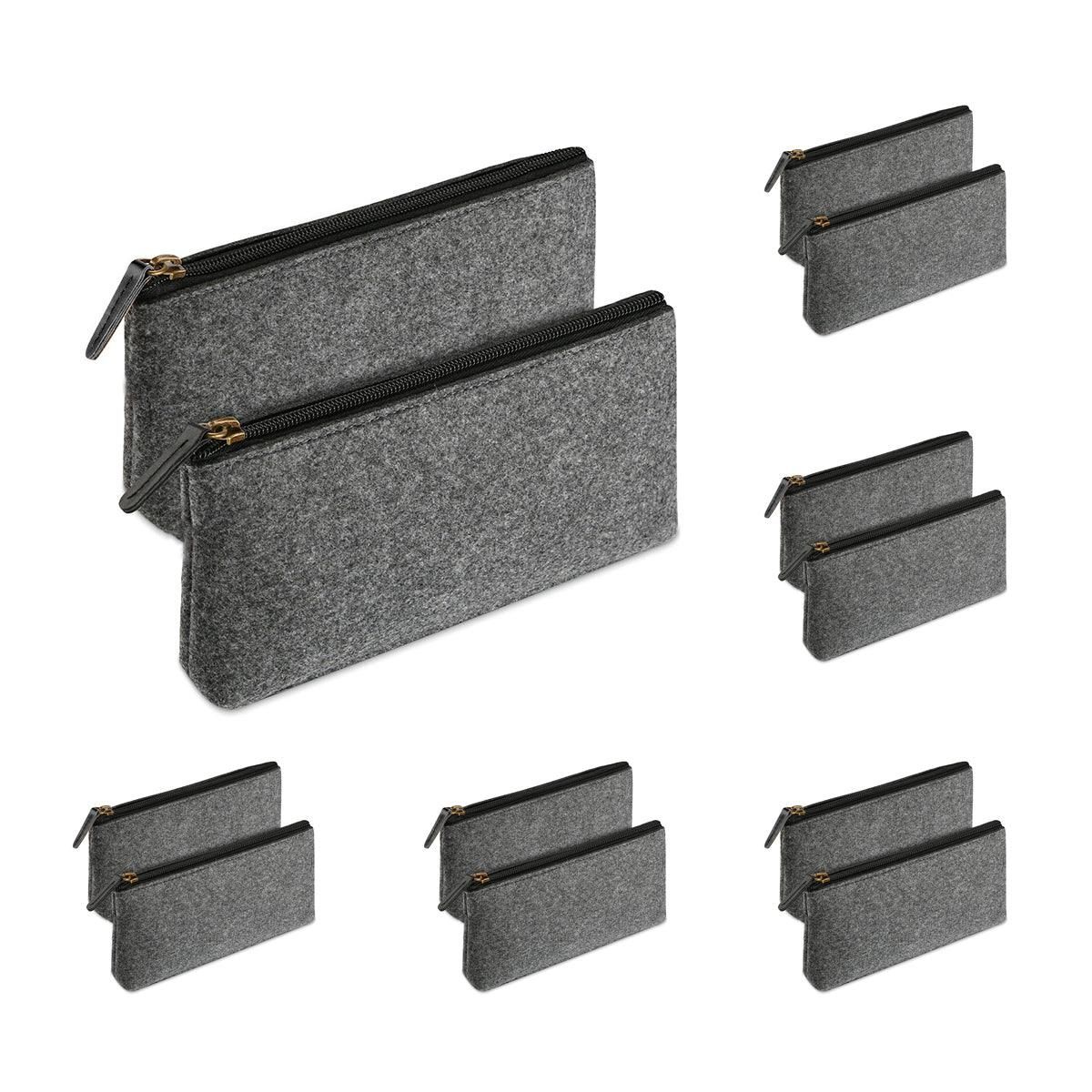 10PCS Large Capacity Felt Pencil Case Stationery Organizer Cosmetic Storage Bag — image 2