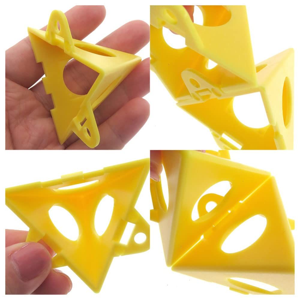 20Pcs Pyramid Stands Paint Triangle Stands Cabinet Door Risers Yellow Cone Canvas Door Risers Support Stands Painting — image 4