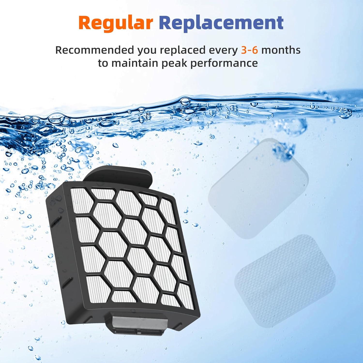 6 Foam Filter + 2 Hepa Filter Replacement for Shark ZU62 ZU60 NV255 NV150 NV251 NV151 Navigator Rotator Pet Pro Upright Vacuum Part 1238FT60 1239FT60 โ image 4