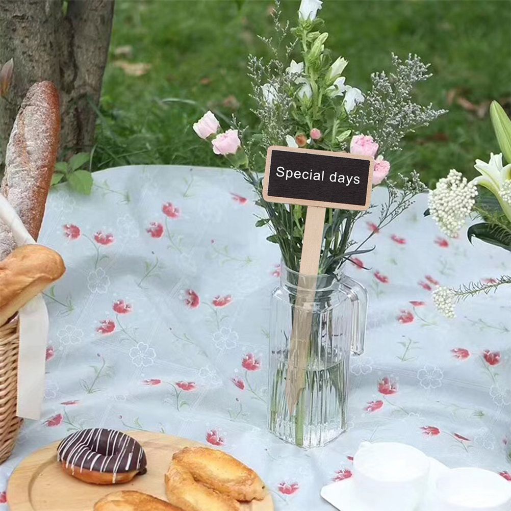 10 Pcs Mini Wooden Chalkboard Blackboard Signs Garden Flowers and Plants Tags Garden Decorations โ image 6