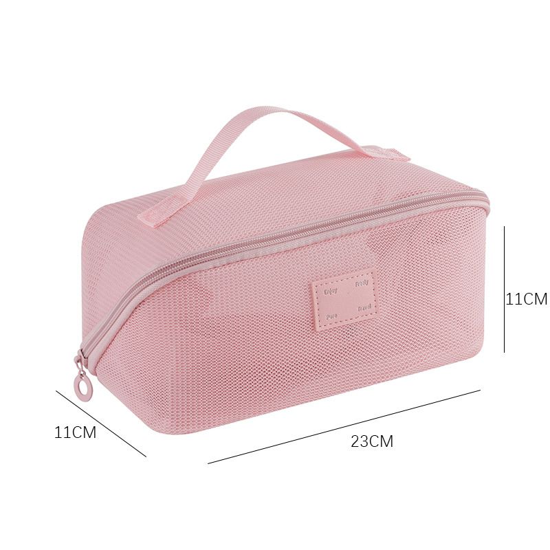 Mesh Breathable Makeup Bag 5-Pack Set - Travel Toiletry Organizer Kit with Triangle Octagonal Square Pillow Double Layer Designs - Cosmetic Storage Pouches โ image 6