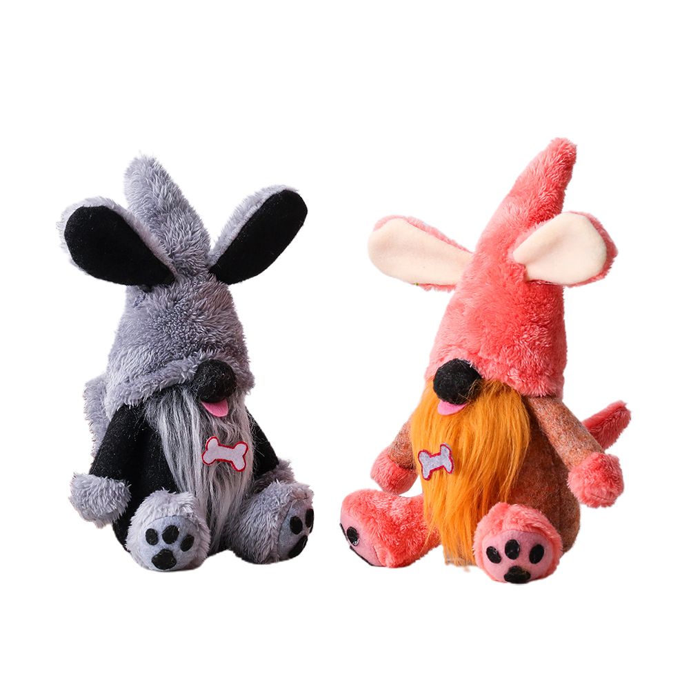 2Pcs Dog Gnomes Dog Paws Bone Doll Swedish Tomte Ornament Plush Puppy Tiered Tray Decoration Home Kitchen Farmhouse Drcor — image 2