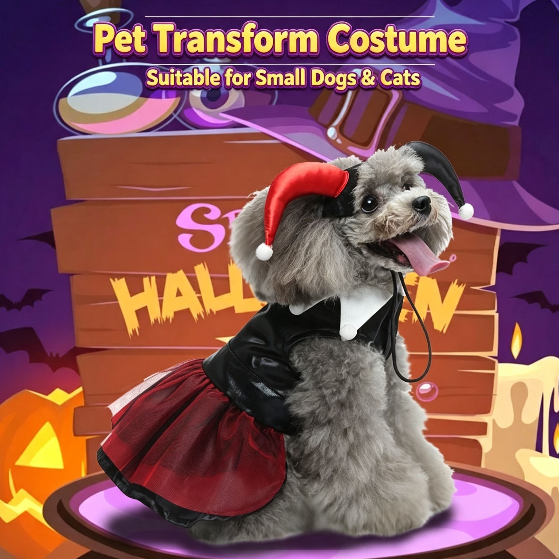 M Size Night Owl Pet Costume, Fancy Dress for Halloween & Christmas, Lightweight for 3.5-4.5 kg Dogs and Cats — image 6