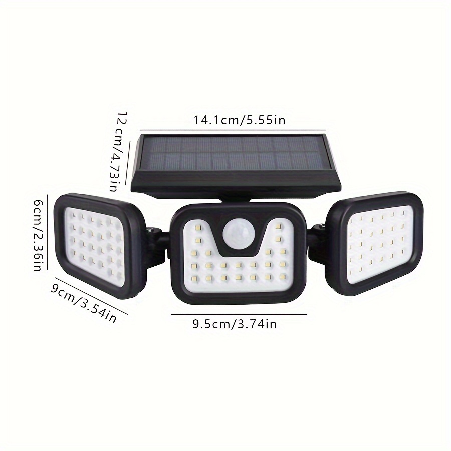 74 LED Solar Motion Sensor Light, 3 Brightness Modes Outdoor Wall Light, Suitable for Front Door, Yard, Garage, Patio — image 5