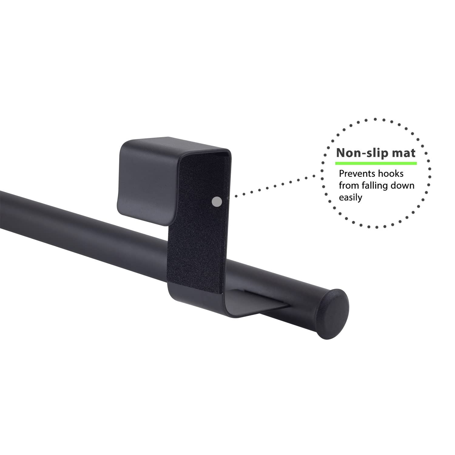 Stainless Steel Over Cabinet Towel Bar, Over The Door Towel Rack, Kitchen Over Door Towel Holder, 2-Pack, Black โ image 4