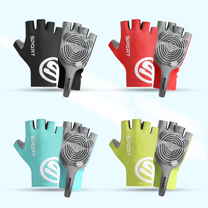 Size L Black Breathable Half-Finger Cycling Gloves - Anti-Slip, Shockproof, and Durable for Men & Women โ image 2