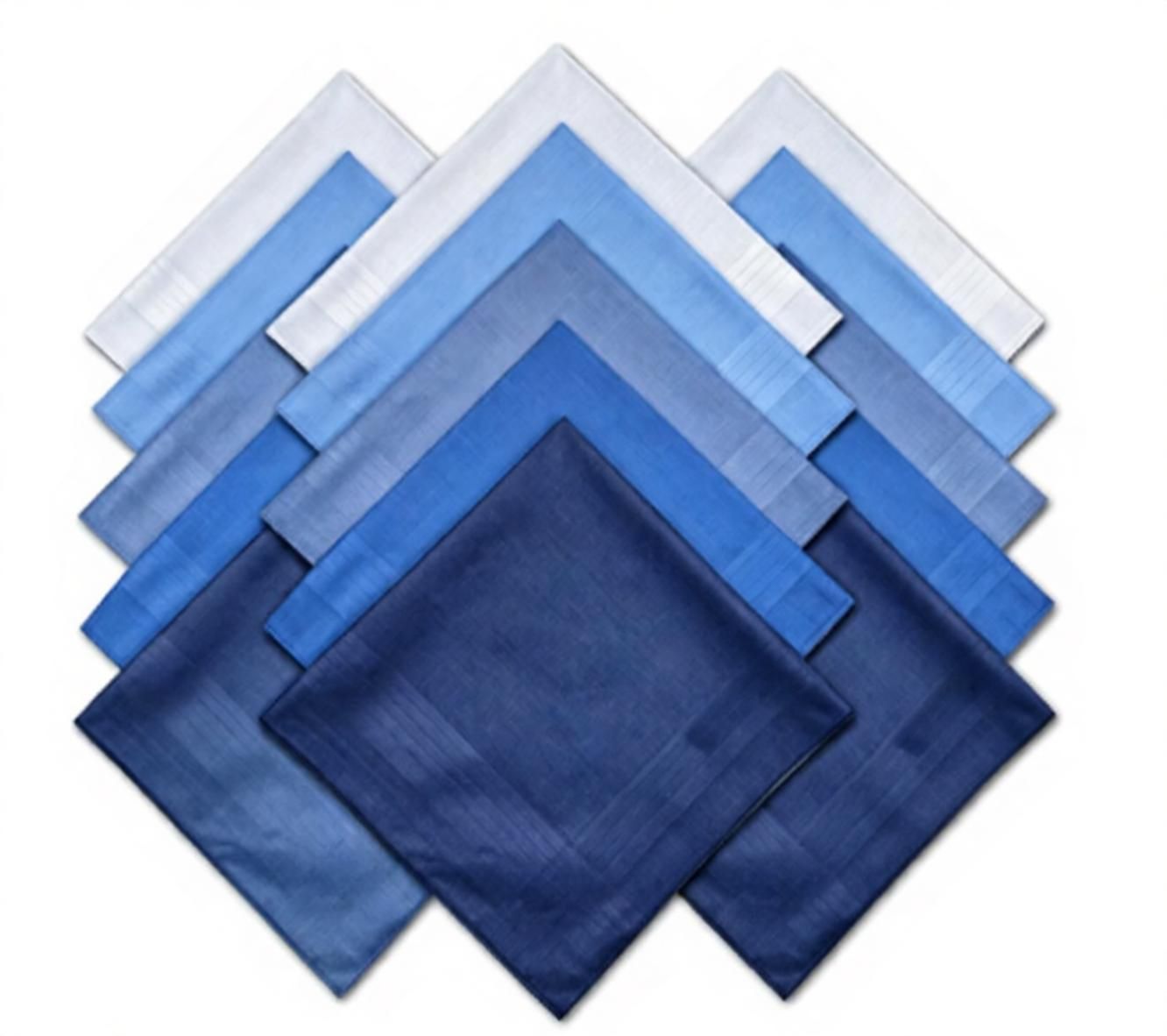 Petluno Men's Cotton Gents Hankies Set, 15 Pack Large Handkerchiefs, Premium Pocket Squares for Men & Women, Classic Grooms, Weddings, Prom, Party 15PCS-5