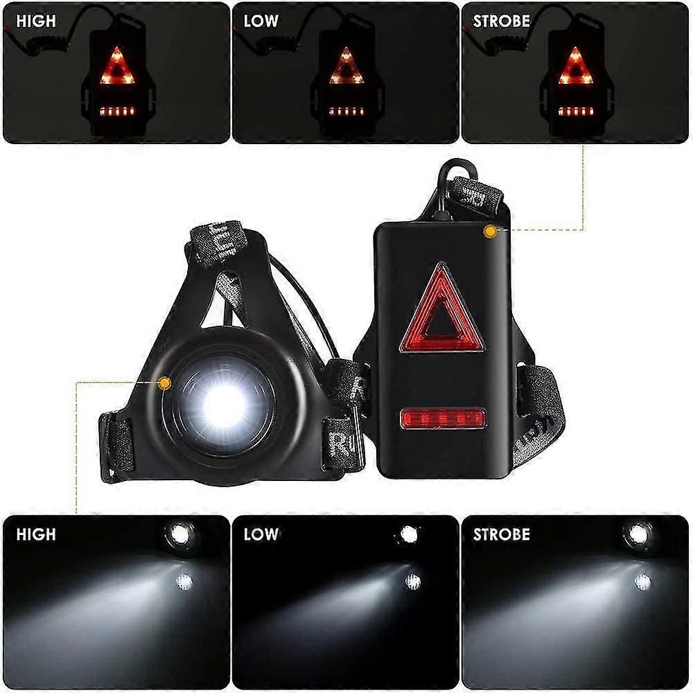 Running Lights Chest Lights For Rnners 3 Modes Body Torch Usb Rechargeable Body Lamp Wearable Night Running Accessories Reflective Running Gear โ image 5