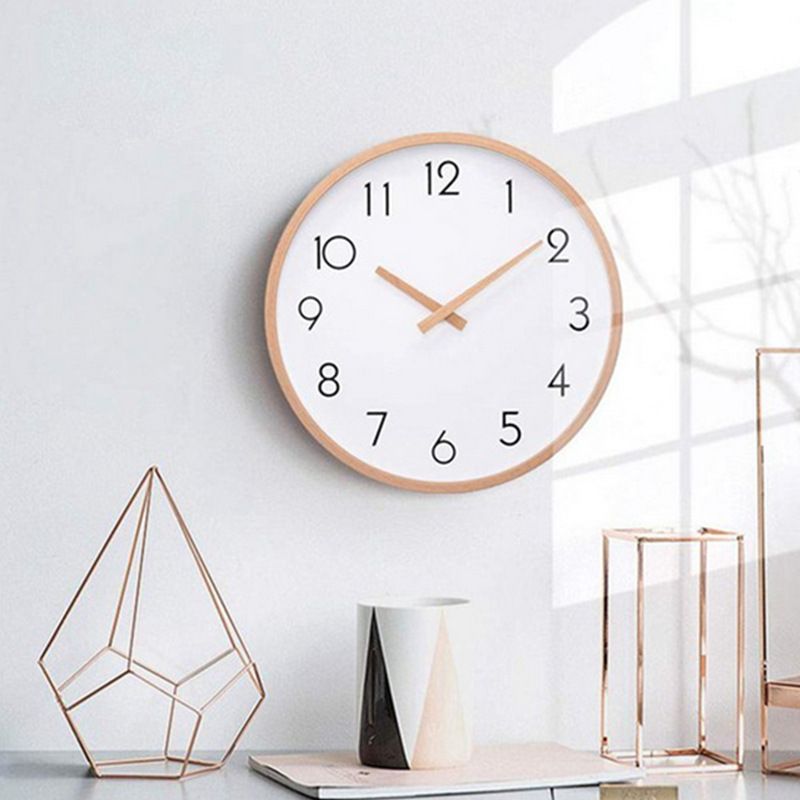 Non Ticking Silent Quartz Battery Operated Round Easy to Read Clock for Home/Office/School 12 Incn 30.5cm Office Decor