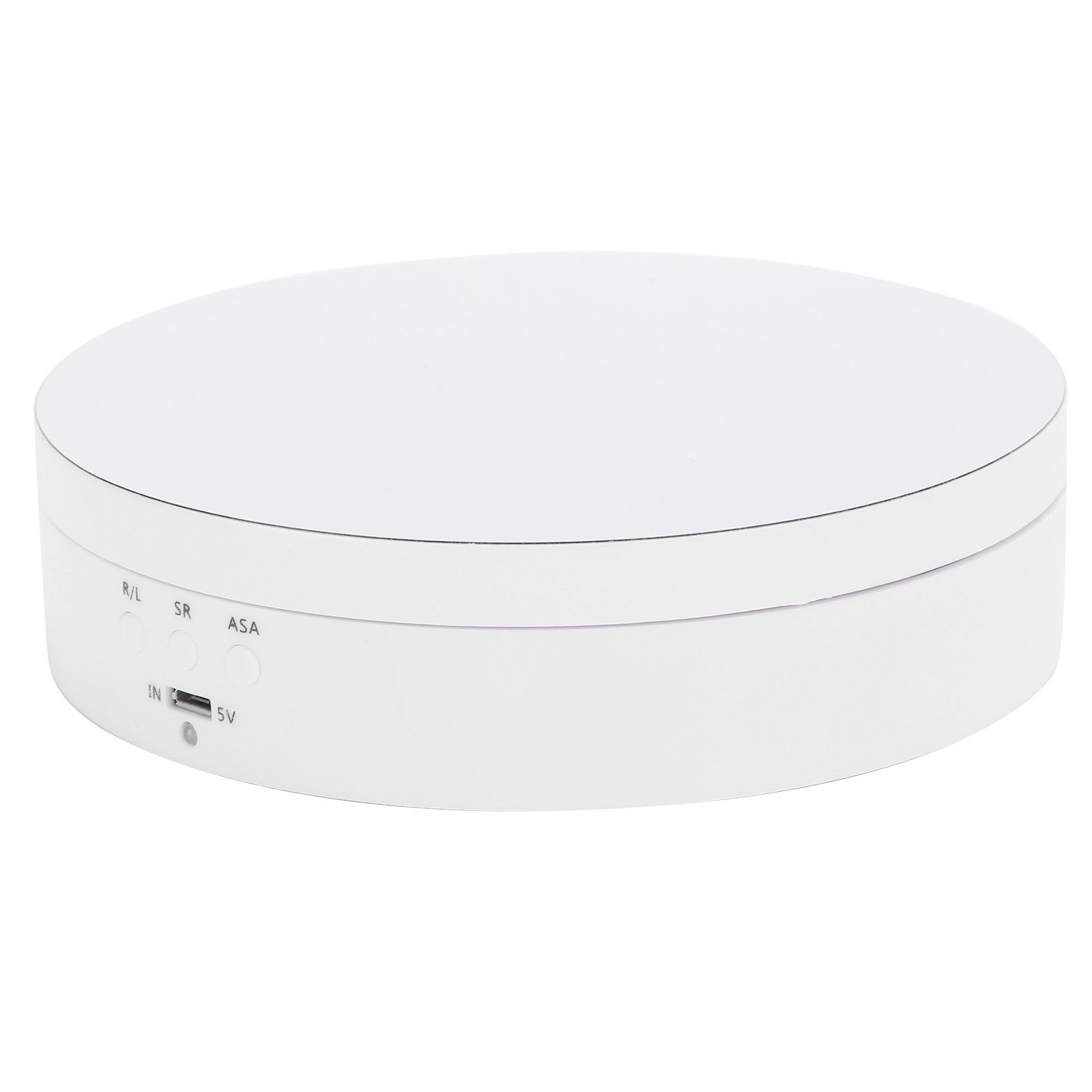3 Speeds Electric Rotating Display Stand 360 Degree Turntable Jewelry Holder USB ChargingWhite — image 2